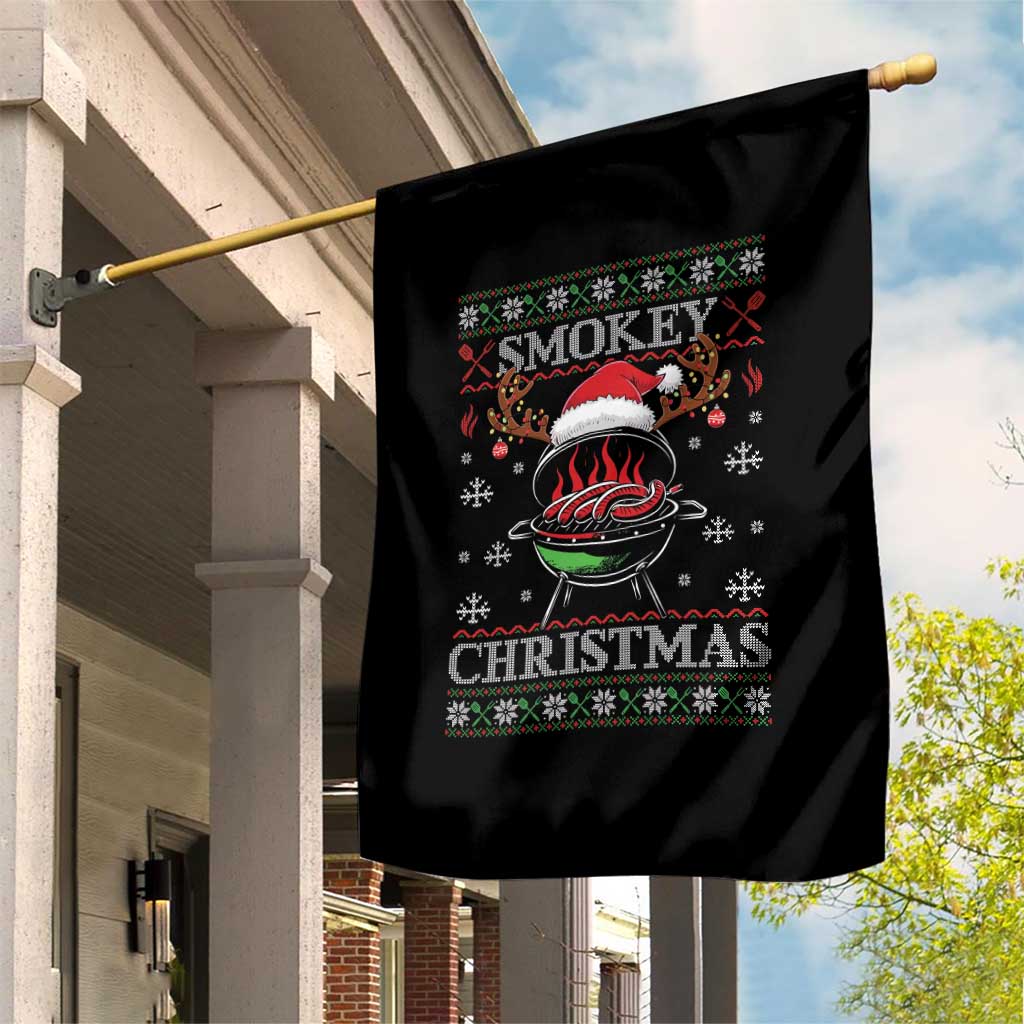 Funny Smokey Christmas Grilling Garden Flag BBQ Meat Father's Day TS11 Print Your Wear