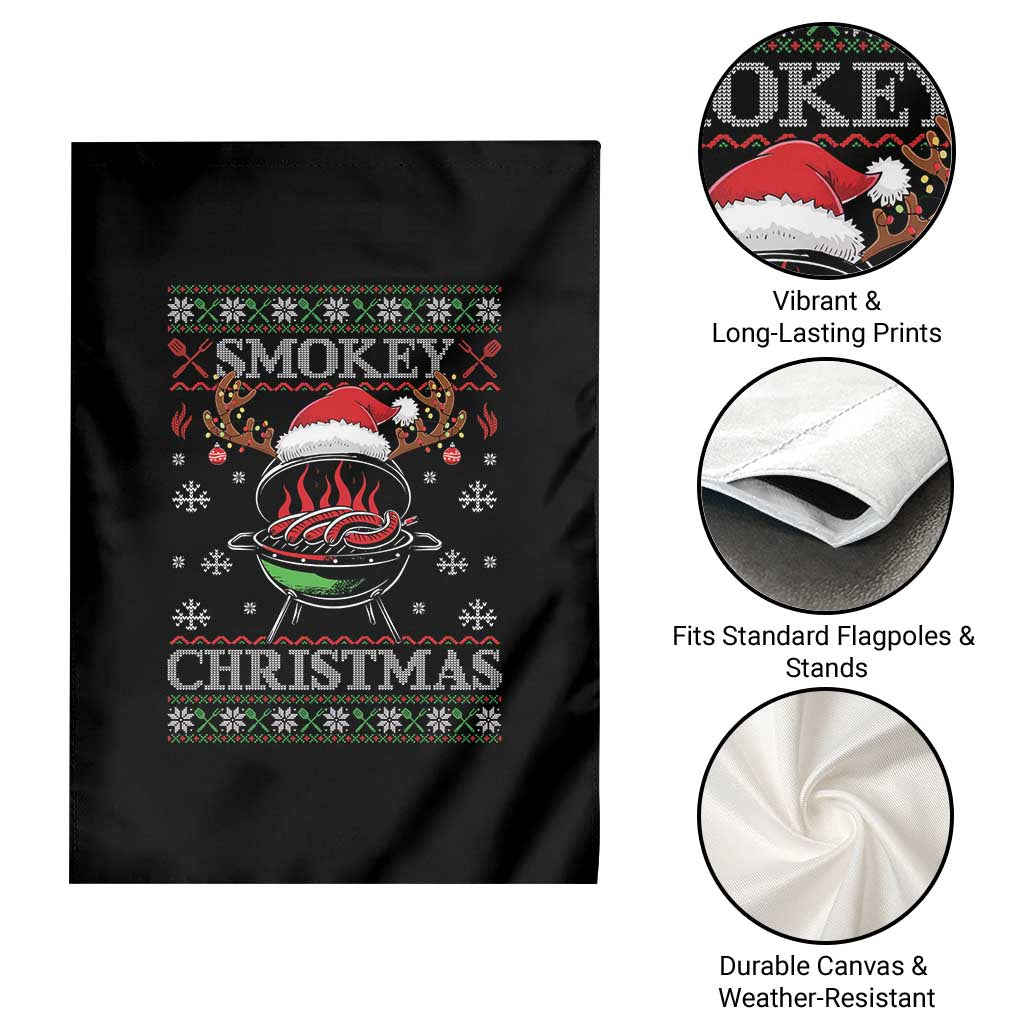 Funny Smokey Christmas Grilling Garden Flag BBQ Meat Father's Day TS11 Print Your Wear