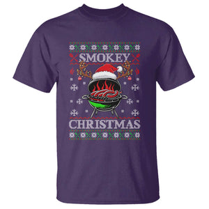 Funny Smokey Christmas Grilling T Shirt BBQ Meat Father's Day TS11 Purple Print Your Wear
