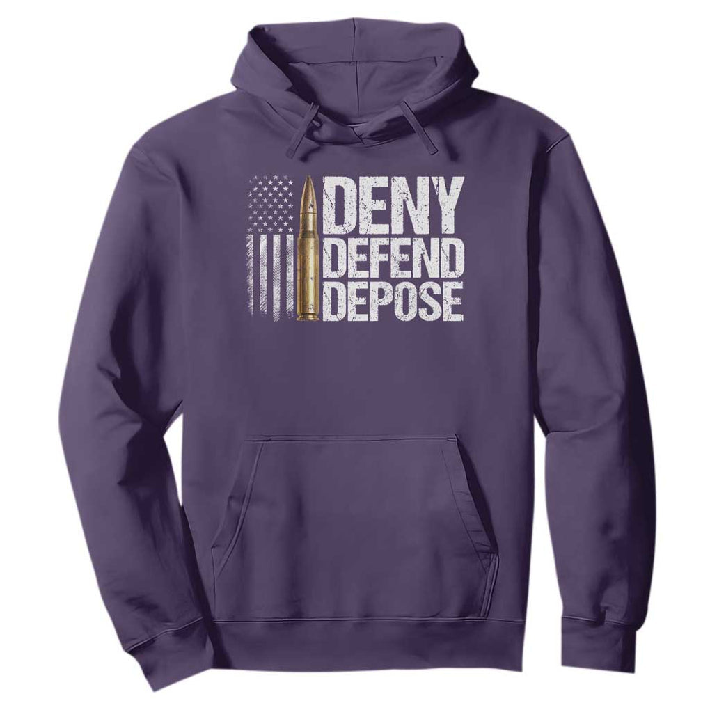 Deny Defend Depose Hoodie Bullet Vintage American Flag TS11 Purple Print Your Wear