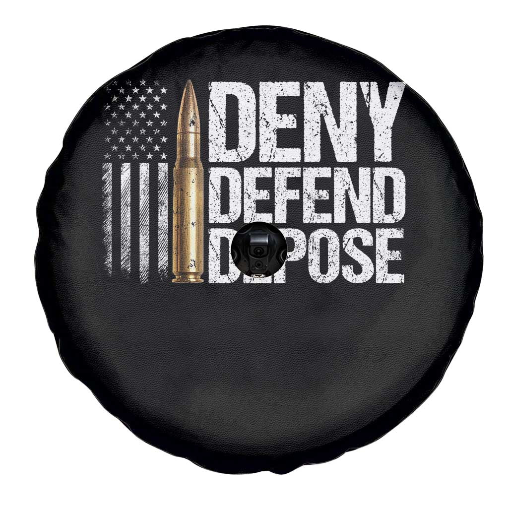 Deny Defend Depose Spare Tire Cover Bullet Vintage American Flag TS11 Print Your Wear