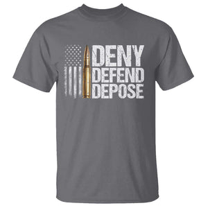 Deny Defend Depose T Shirt Bullet Vintage American Flag TS11 Charcoal Print Your Wear
