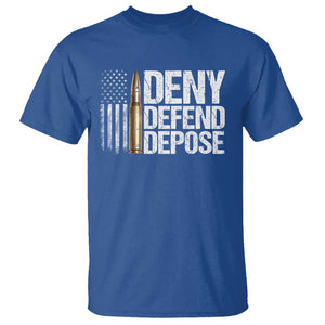 Deny Defend Depose T Shirt Bullet Vintage American Flag TS11 Royal Blue Print Your Wear