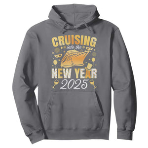 Family New Year's Trip 2025 Hoodie Cruising Into The New Year 2025 TS11 Charcoal Print Your Wear