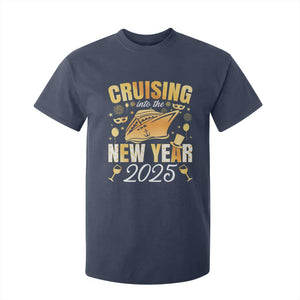 Family New Year's Trip 2025 T Shirt For Kid Cruising Into The New Year 2025 TS11 Navy Print Your Wear