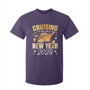 Family New Year's Trip 2025 T Shirt For Kid Cruising Into The New Year 2025 TS11 Purple Print Your Wear