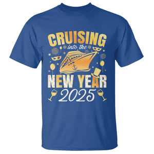 Family New Year's Trip 2025 T Shirt Cruising Into The New Year 2025 TS11 Royal Blue Print Your Wear