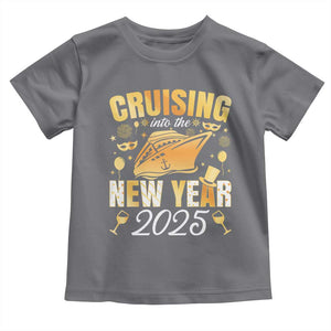 Family New Year's Trip 2025 Toddler T Shirt Cruising Into The New Year 2025 TS11 Charcoal Print Your Wear