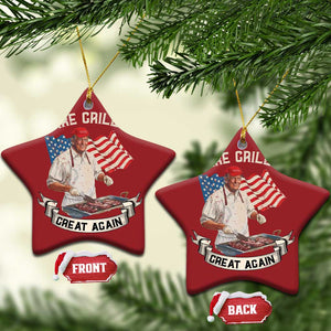 Funny Trump Make Grilling Great Again Christmas Ornament Trump BBQ Grill Vintage American Flag TS11 Star Red Print Your Wear