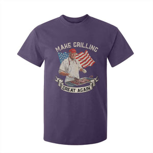 Funny Trump Make Grilling Great Again T Shirt For Kid Trump BBQ Grill Vintage American Flag TS11 Purple Print Your Wear