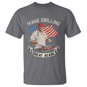 Funny Trump Make Grilling Great Again T Shirt Trump BBQ Grill Vintage American Flag TS11 Charcoal Print Your Wear