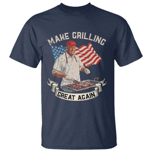 Funny Trump Make Grilling Great Again T Shirt Trump BBQ Grill Vintage American Flag TS11 Navy Print Your Wear