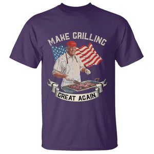 Funny Trump Make Grilling Great Again T Shirt Trump BBQ Grill Vintage American Flag TS11 Purple Print Your Wear