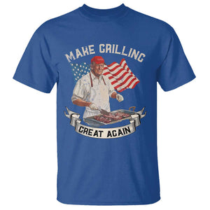 Funny Trump Make Grilling Great Again T Shirt Trump BBQ Grill Vintage American Flag TS11 Royal Blue Print Your Wear