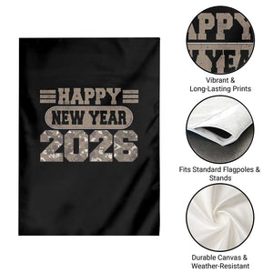 Camo Happy New Year Party 2026 Garden Flag Camouflage NYE Party TS11 Print Your Wear
