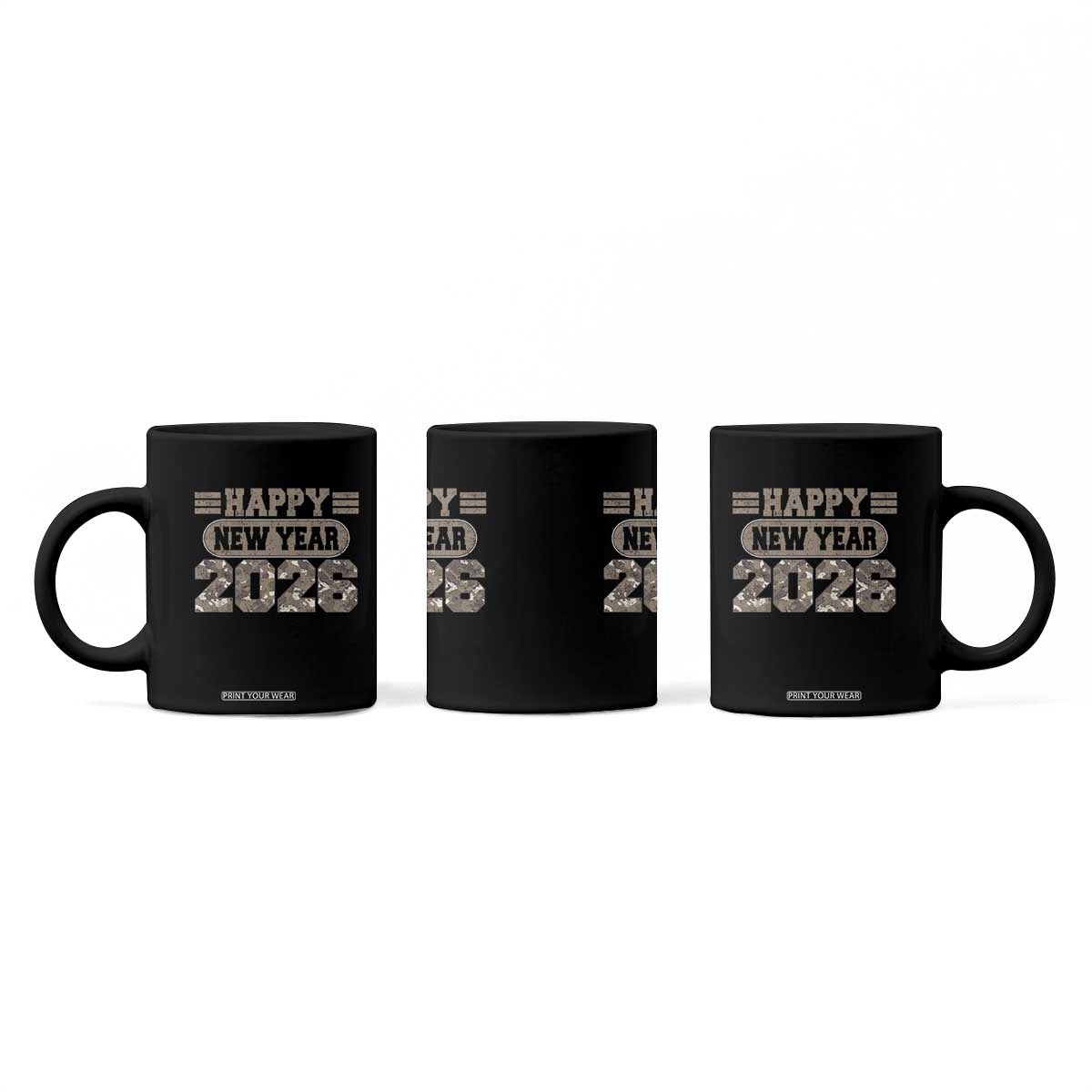 Camo Happy New Year Party 2026 Coffee Mug Camouflage NYE Party TS11 Print Your Wear