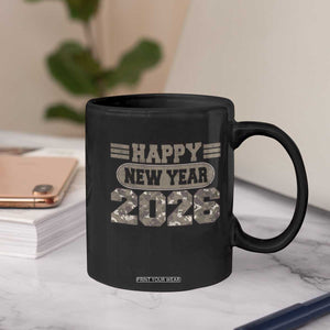 Camo Happy New Year Party 2026 Coffee Mug Camouflage NYE Party TS11 Print Your Wear