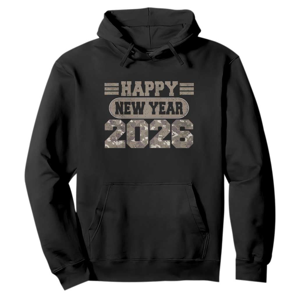 Camo Happy New Year Party 2026 Hoodie Camouflage NYE Party TS11 Black Print Your Wear