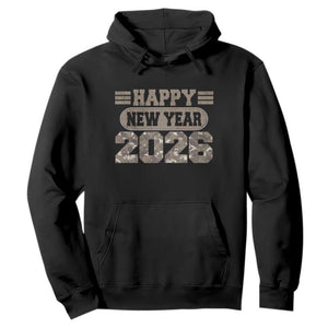 Camo Happy New Year Party 2026 Hoodie Camouflage NYE Party TS11 Black Print Your Wear