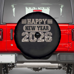 Camo Happy New Year Party 2026 Spare Tire Cover Camouflage NYE Party TS11 Black Print Your Wear