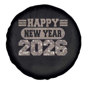 Camo Happy New Year Party 2026 Spare Tire Cover Camouflage NYE Party TS11 Print Your Wear
