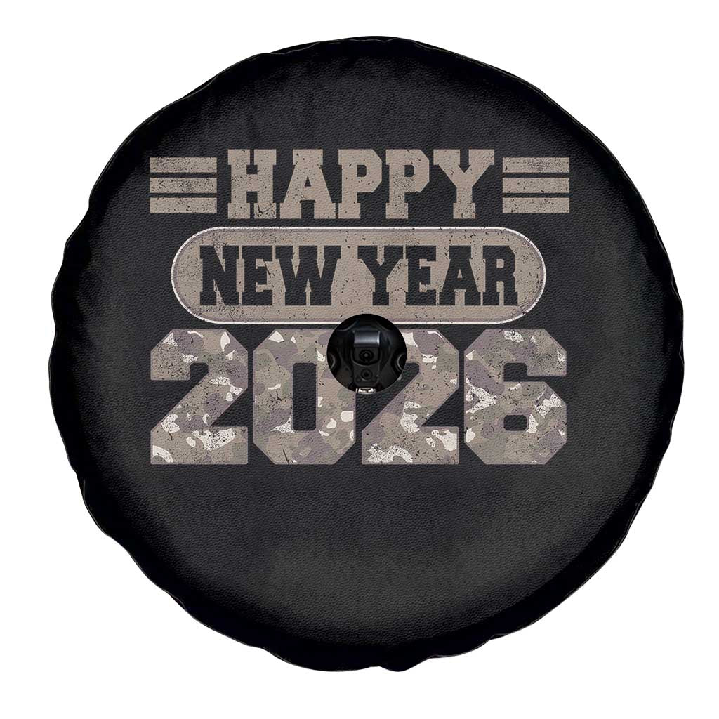 Camo Happy New Year Party 2026 Spare Tire Cover Camouflage NYE Party TS11 Print Your Wear