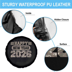 Camo Happy New Year Party 2026 Spare Tire Cover Camouflage NYE Party TS11 Print Your Wear