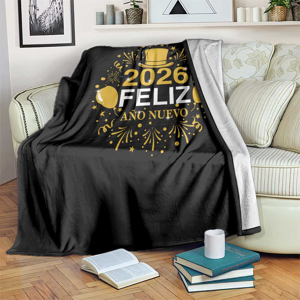 Spanish Mexican New Year 2026 Throw Blanket Feliz Ano Nuevo NYE Party TS11 Print Your Wear