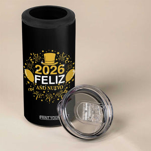 Spanish Mexican New Year 2026 4 in 1 Can Cooler Tumbler Feliz Ano Nuevo NYE Party TS11 Print Your Wear