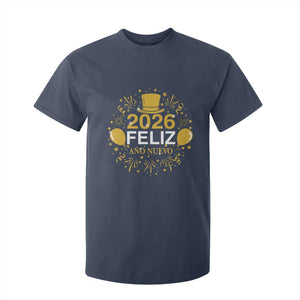Spanish Mexican New Year 2026 T Shirt For Kid Feliz Ano Nuevo NYE Party TS11 Navy Print Your Wear