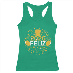 Spanish Mexican New Year 2026 Racerback Tank Top Feliz Ano Nuevo NYE Party TS11 Irish Green Print Your Wear