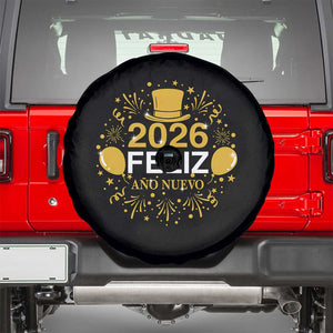 Spanish Mexican New Year 2026 Spare Tire Cover Feliz Ano Nuevo NYE Party TS11 Black Print Your Wear