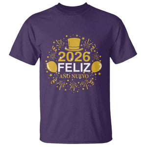 Spanish Mexican New Year 2026 T Shirt Feliz Ano Nuevo NYE Party TS11 Purple Print Your Wear