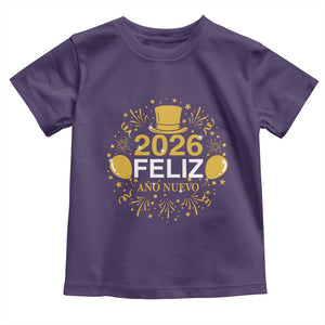 Spanish Mexican New Year 2026 Toddler T Shirt Feliz Ano Nuevo NYE Party TS11 Purple Print Your Wear