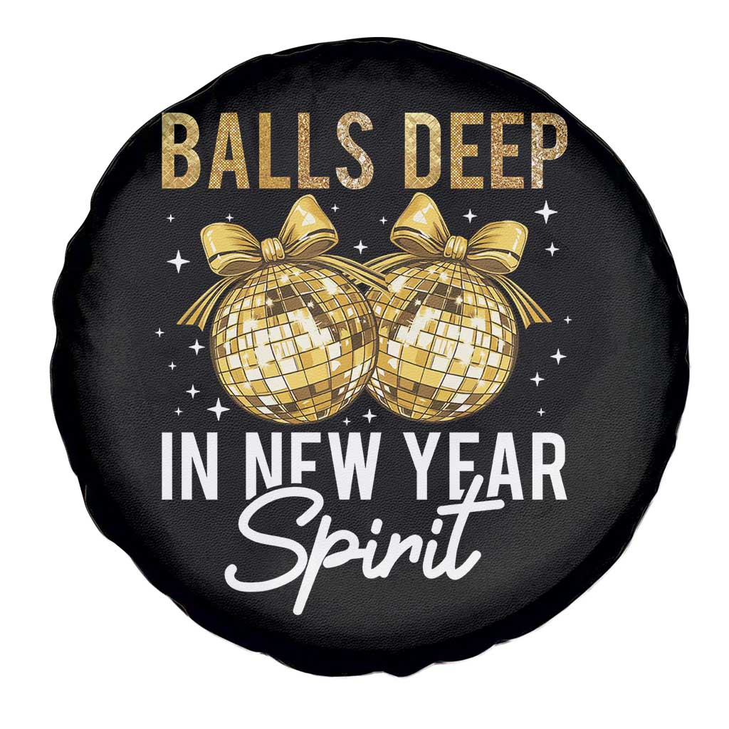 Funny New Year Disco Ball Spare Tire Cover Balls Deep In New Year Spirit TS11 Print Your Wear