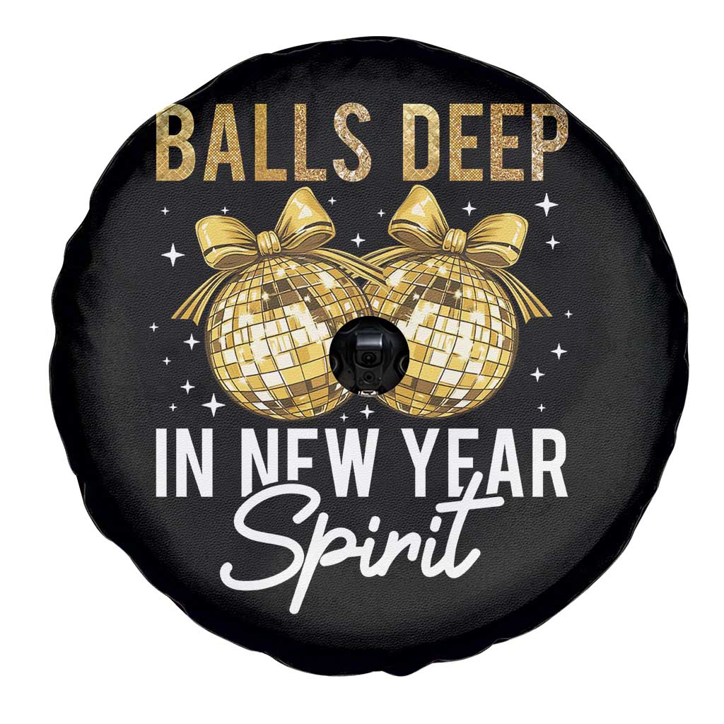 Funny New Year Disco Ball Spare Tire Cover Balls Deep In New Year Spirit TS11 Print Your Wear