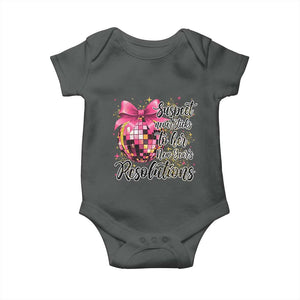 Funny Suspect Never Sticks To Her New Years Resolutions Baby Onesie Coquette Disco Ball TS11 Dark Heather Print Your Wear