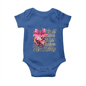 Funny Suspect Never Sticks To Her New Years Resolutions Baby Onesie Coquette Disco Ball TS11 Royal Blue Print Your Wear