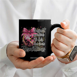 Funny Suspect Never Sticks To Her New Years Resolutions Coffee Mug Coquette Disco Ball TS11 Print Your Wear