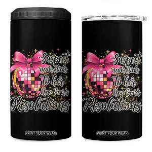 Funny Suspect Never Sticks To Her New Years Resolutions 4 in 1 Can Cooler Tumbler Coquette Disco Ball TS11 One Size: 16 oz Black Print Your Wear