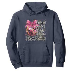 Funny Suspect Never Sticks To Her New Years Resolutions Hoodie Coquette Disco Ball TS11 Navy Print Your Wear