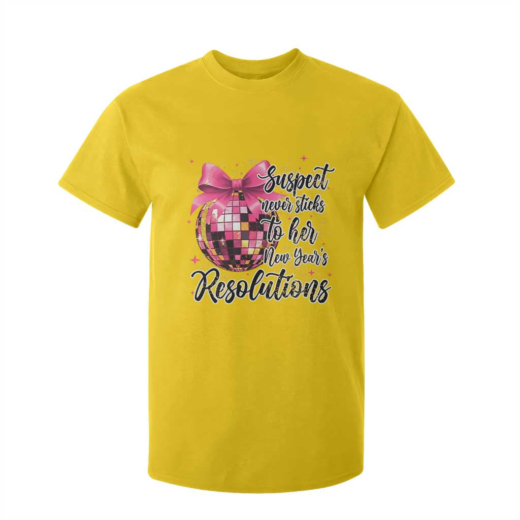 Funny Suspect Never Sticks To Her New Years Resolutions T Shirt For Kid Coquette Disco Ball TS11 Daisy Print Your Wear