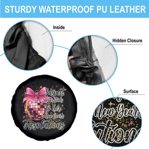 Funny Suspect Never Sticks To Her New Years Resolutions Spare Tire Cover Coquette Disco Ball TS11 Print Your Wear