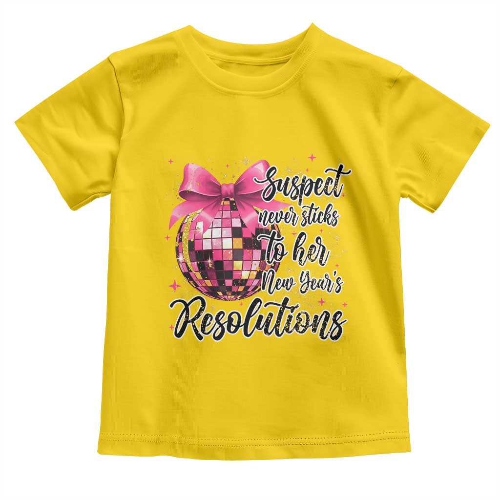 Funny Suspect Never Sticks To Her New Years Resolutions Toddler T Shirt Coquette Disco Ball TS11 Daisy Print Your Wear