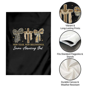 New Year New Beginnings Same Amazing God Garden Flag Christian New Years Eve TS11 Print Your Wear