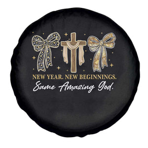 New Year New Beginnings Same Amazing God Spare Tire Cover Christian New Years Eve TS11 Print Your Wear