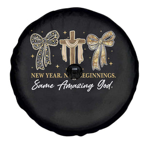 New Year New Beginnings Same Amazing God Spare Tire Cover Christian New Years Eve TS11 Print Your Wear