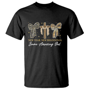 New Year New Beginnings Same Amazing God T Shirt Christian New Years Eve TS11 Black Print Your Wear
