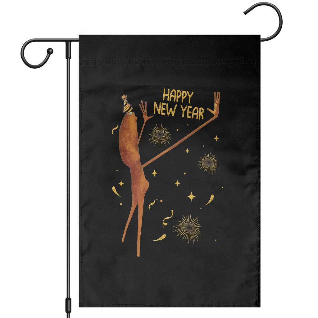 Funny Marcus The Worm New Year Garden Flag Happy New Year NYE Party Firework TS11 Black Print Your Wear