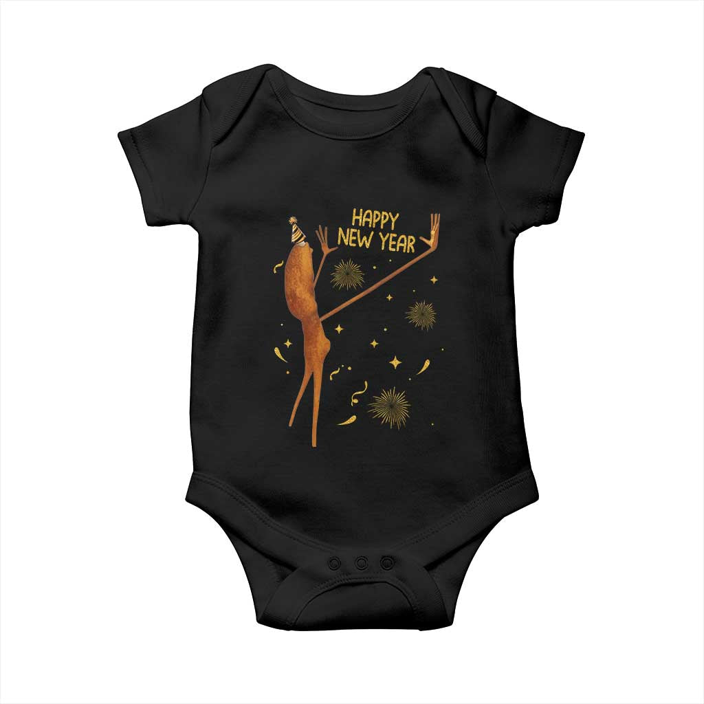 Funny Marcus The Worm New Year Baby Onesie Happy New Year NYE Party Firework TS11 Black Print Your Wear